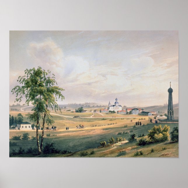 Póster View of Borodino, location of the decisive (Frente)