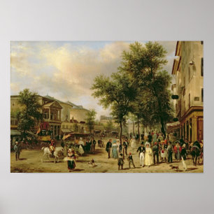 Póster View of Boulevard Montmartre, Paris, 1830