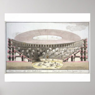 Póster View of Caesar's Amphitheatre (colour litho)