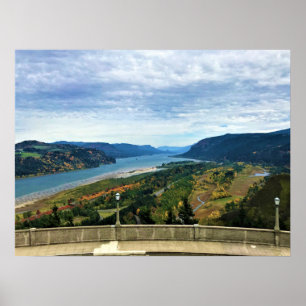 Póster View of Columbia River, Columbia River Gorge, OR