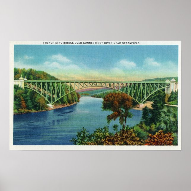 Póster View of French King Bridge over Connecticut (Frente)