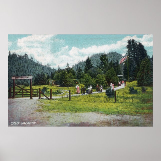 Póster View of Guests on a Stroll through the Grounds (Frente)