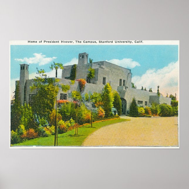 Póster View of Hoover's Home, Stanford U Campus (Frente)