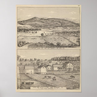 Póster View of Middlebury and farm