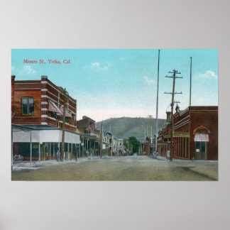 Póster View of Miners StreetYreka, CA