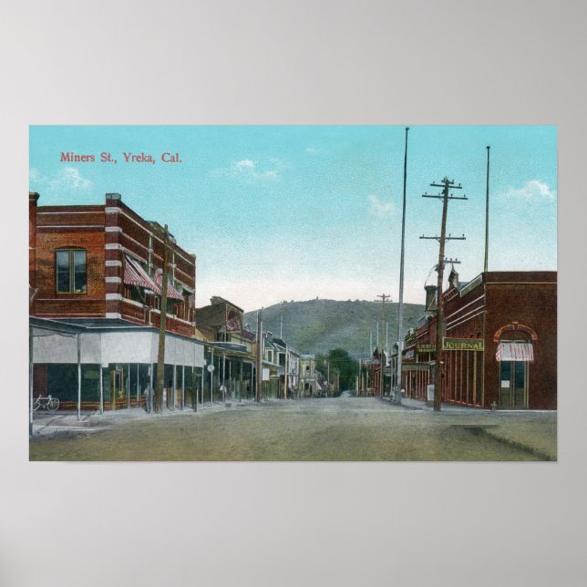 Póster View of Miners StreetYreka, CA (Frente)