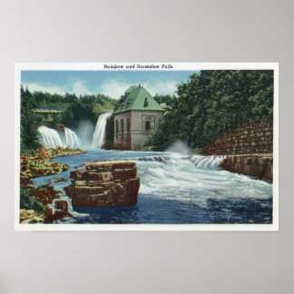 Póster View of Rainbow and Horseshoe Falls