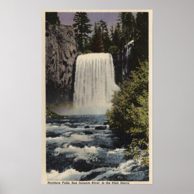 Póster View of San Joaquin River & Rainbow Falls (Frente)