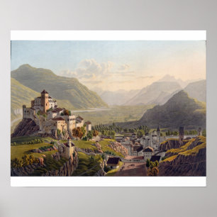 Póster View of Sion, illustration from 'Voyage Pittoresqu
