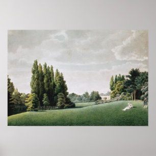 Póster View of the Chateau near the Stone Bridge