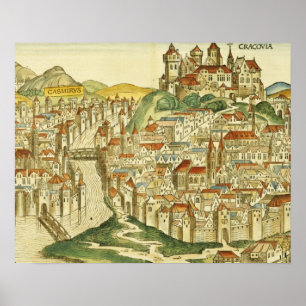 Póster View of the city of Cracow (Kracow), from the Nure