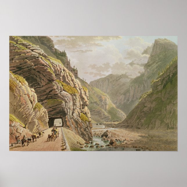 Póster View of the Galerie d'Algaby near Valais Border (Frente)