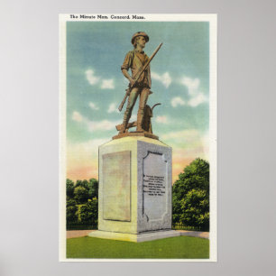 Póster View of the Minute Man Statue