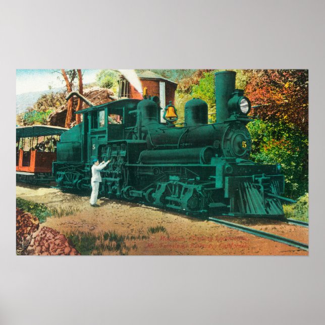 Póster View of the Mt. Tamalpais Railway Train (Frente)