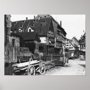 Póster View of the Old Quarter, Ulm, c.1910