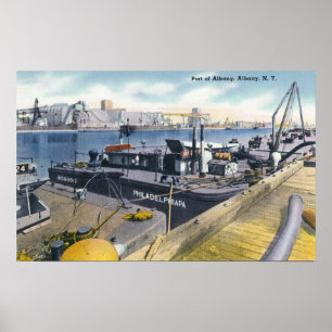 Póster View of the Port of Albany, SS Iroquois in