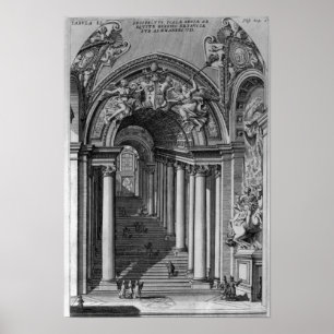 Póster View of the staircase in the Scala Regia