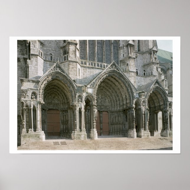 Póster View of the three portals of the north transept (p (Frente)
