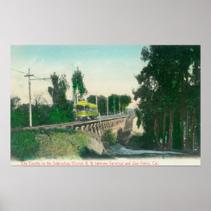 Póster View of the Trestle on the Interurban Railway