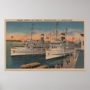 Póster View of Toronto & Kingston on St. Lawrence River