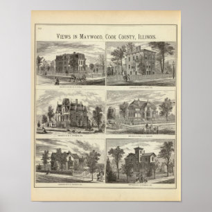 Póster Views in Maywood, Cook County, Illinois