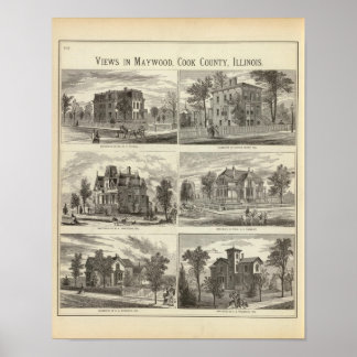 Póster Views in Maywood, Cook County, Illinois