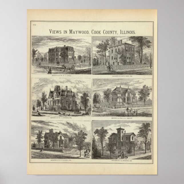 Póster Views in Maywood, Cook County, Illinois (Frente)