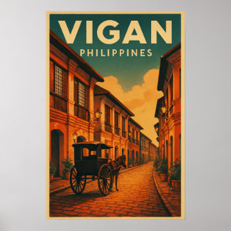 Póster Vigan, Filipinas Viaje 