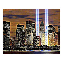 Vigas de luz de las Torres Gemelas de Nueva York