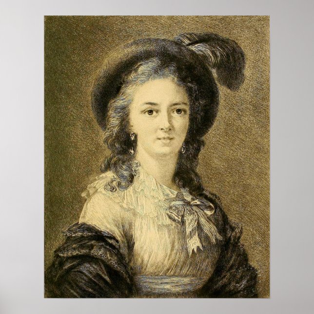 Póster Vigée Le Brun - Esbozo De La Mujer (Frente)