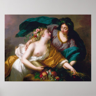 Póster Vigée Le Brun - La Paz trae de vuelta la prosperid