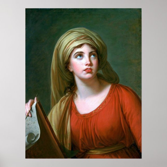 Póster Vigée Le Brun - Lady Hamilton como la Sibila Persa (Frente)