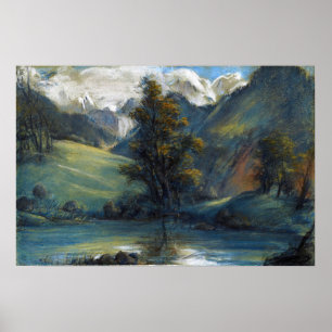 Póster Vigée Le Brun - Lago Challes Y Mont Blanc