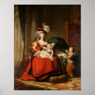 Póster Vigée Le Brun - María Antonieta y sus hijos