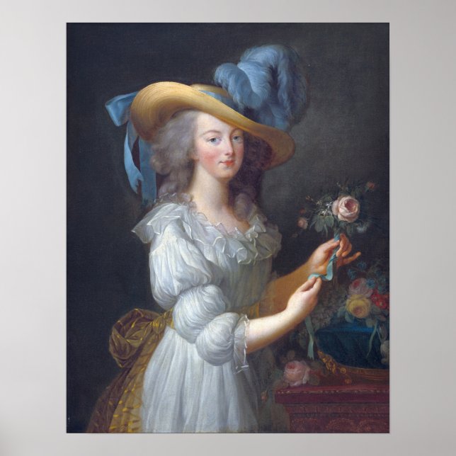 Póster Vigée Le Brun - Marie Antoinette In Muslin Vress (Frente)