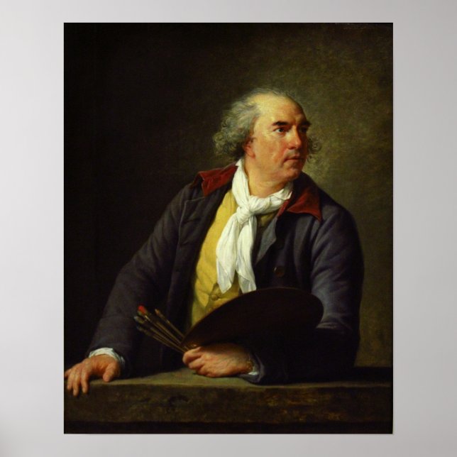 Póster Vigée Le Brun - Retrato De Hubert Robert 1788 (Frente)