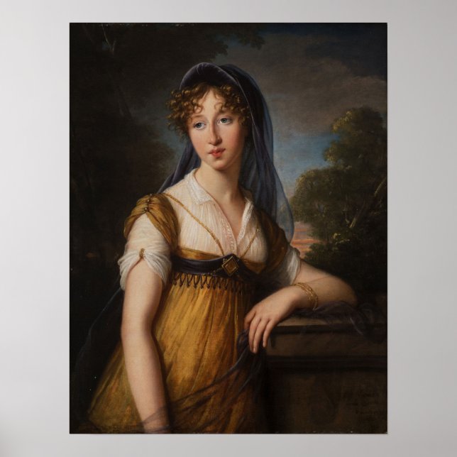 Póster Vigée Le Brun - Retrato De Una Mujer 1803 (Frente)