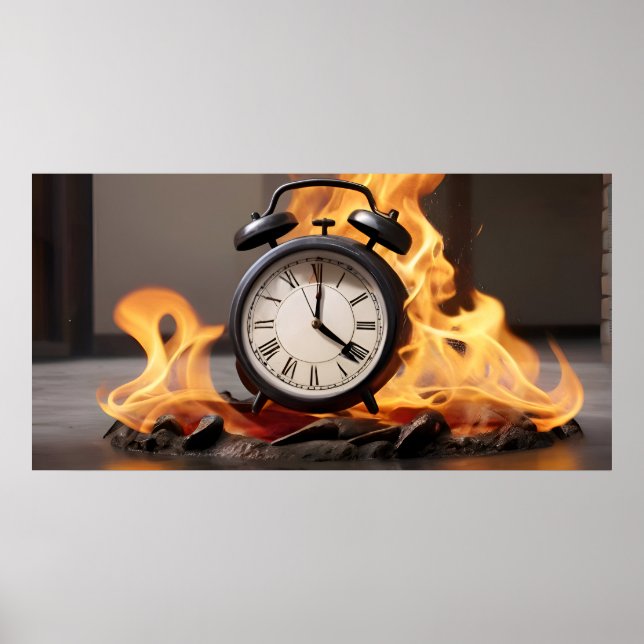 Póster Vigila en llamas, sin tiempo (Frente)