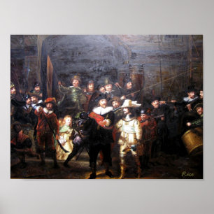 Póster Vigilancia nocturna - Rembrandt