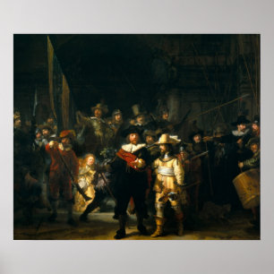 Póster Vigilancia nocturna - Rembrandt