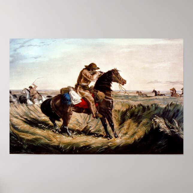 Póster Vigilando a los indios nativos americanos (Frente)