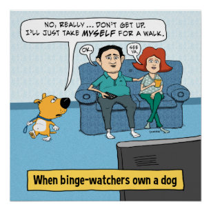 Póster Vigilantes divertidos del Binge y su perro