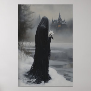 Póster Vigilia de la Viuda Bruja junto al Lago Congelado