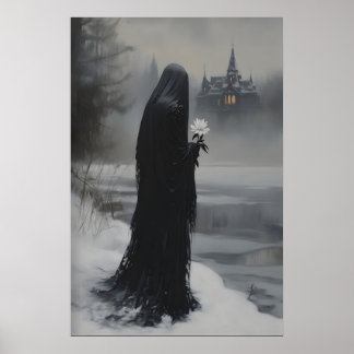Póster Vigilia de la Viuda Bruja junto al Lago Congelado