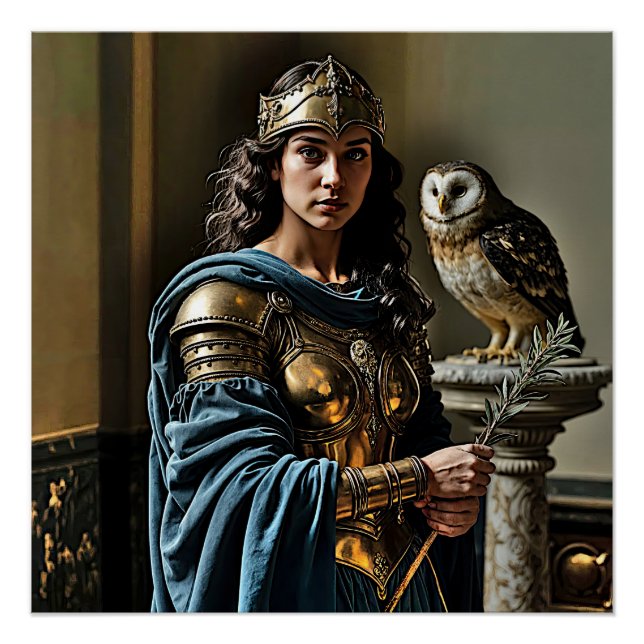 Póster Vigilia silenciosa en Minerva - Diosa romana (Anverso)