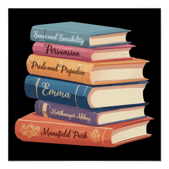 Póster VII Novelas de Jane Austen (Anverso)