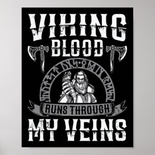 Póster Viking Blood Corre A Través De Mis venas La Indepe