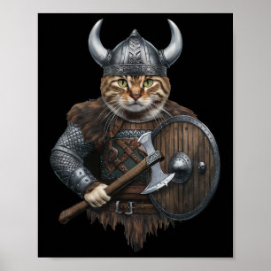Póster Viking Cat