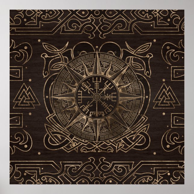 Póster Viking Compass Ornament (Frente)