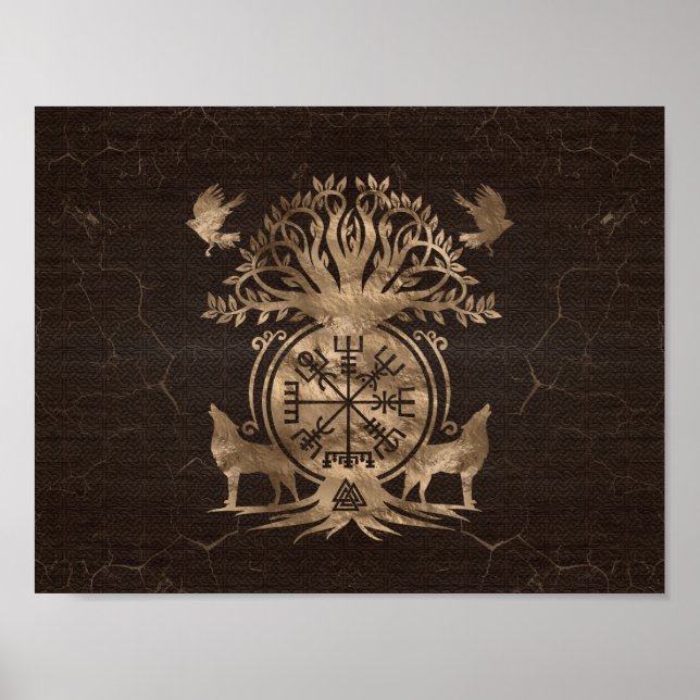 Póster Viking Compass Ornament (Frente)